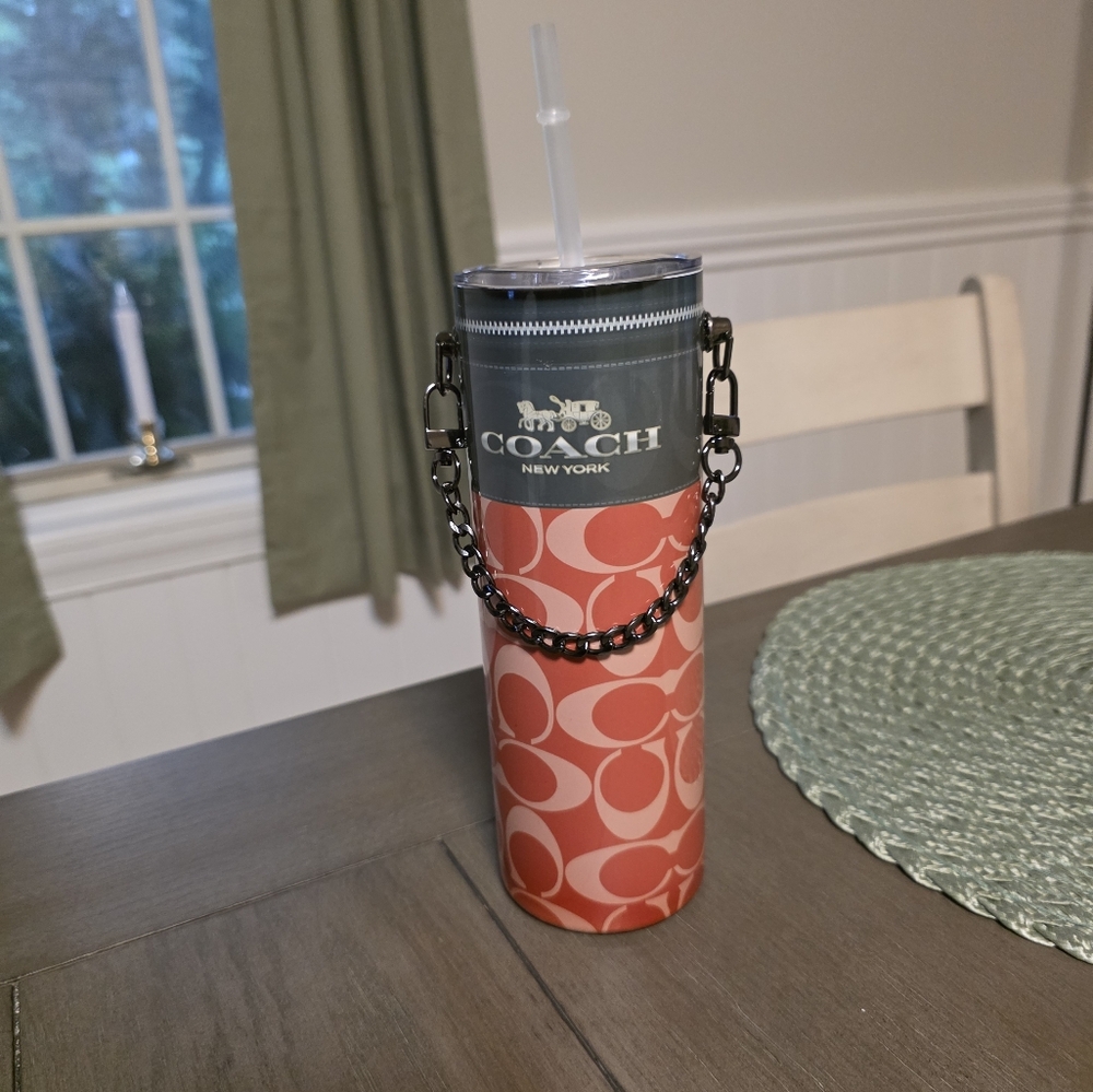 Hogg 17 oz Slim Tumbler w/ Decorative Metal Chain Handle